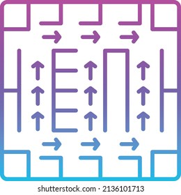 Evacuation Plan vector icon. Can be used for printing, mobile and web applications.