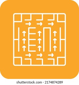 Evacuation Plan vector icon. Can be used for printing, mobile and web applications.