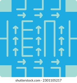 Evacuation Plan vector icon. Can be used for printing, mobile and web applications.