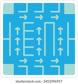 Evacuation Plan vector icon. Can be used for printing, mobile and web applications.