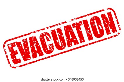 EVACUATION red stamp text on white