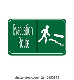 sinais rodoviários de evacuação ilustração vetorial de sinais que fornecem informações sobre as direções das rotas de evacuação, especialmente durante desastres ou condições de emergência.