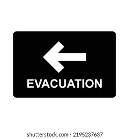 vector de icono de flecha de ruta de evacuación