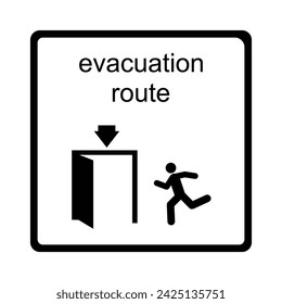 evacuation route direction icon vector illustration design