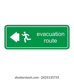 evacuation route direction icon vector illustration design