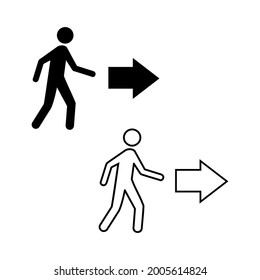 Evacuation Route icon. Vector illustration design.