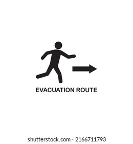 Evacuation Route icon.vector illustration symbol design.