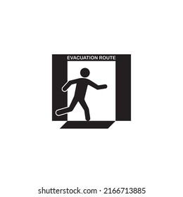 Evacuation Route icon.vector illustration symbol design.