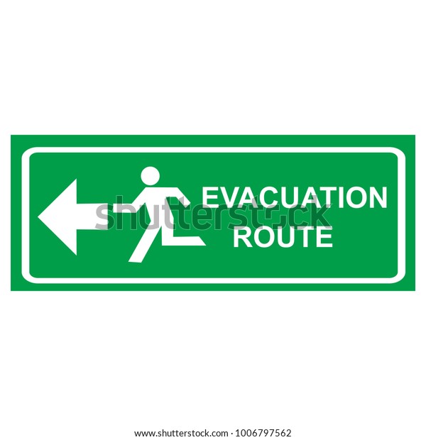Vector De Stock Libre De Regalias Sobre Simbolo De Ruta De Evacuacion1006797562