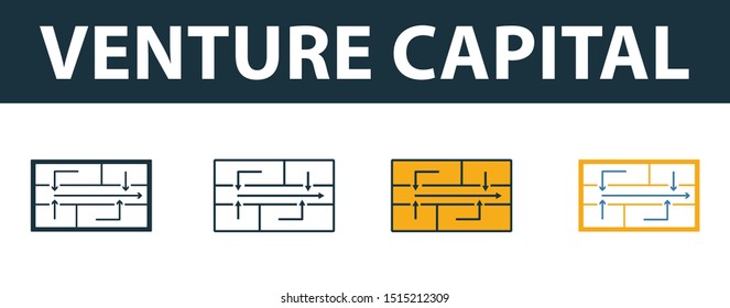 Evacuation Scheme icon set. Premium simple element in different styles from fire safety icons collection. Set of evacuation scheme icon in filled, outline, colored and flat symbols concept.