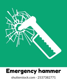 Evacuation Sign ISO 7010 - Emergency Hammer