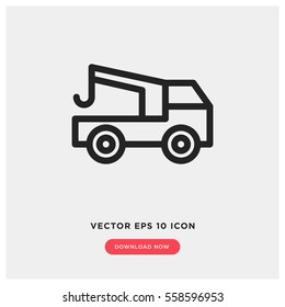 Evacuation truck vector icon