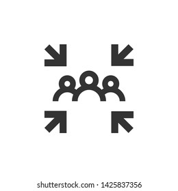 Evacuation vector icon, monocolor symbol