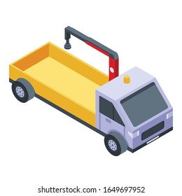 Evacuator icon. Isometric of evacuator vector icon for web design isolated on white background