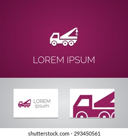 evacuator logo template icon design elements with business card
