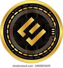 evadore-eva cryptocurrency drawings on abstract background. 3d illustrations.