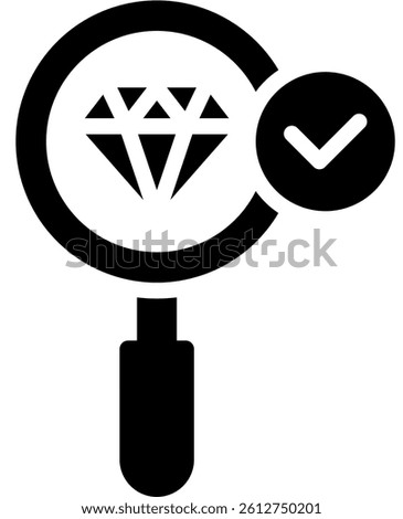 Evaluate Diamond Icon Glyph Vector Illustration
