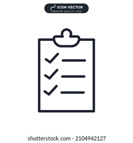 Evaluar la plantilla de símbolo de icono para la ilustración vectorial de la colección de diseño gráfico y web
