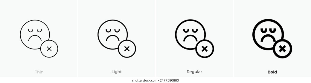 evaluate icon. Thin, Light Regular And Bold style design isolated on white background