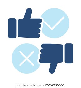 Evaluate Icon Two Color Style. Vector Illustration For Graphic Design