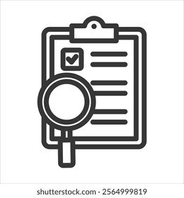 Evaluate Outline Icon Vector Illustration