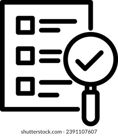 evaluate results icon vector review symbol