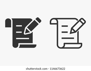 Evaluate vector icon. Illustration isolated for graphic and web design.