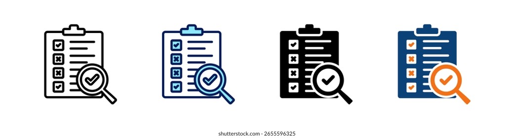 Conjunto de vetores de vários estilos de ícone multifuncional de avaliação