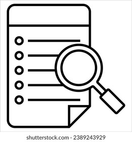 Evaluación, Icono de evaluación. Icono de diseño