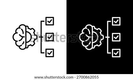 Evaluation Cogitate White Icon Set Design