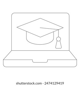Evaluation concept with icon. Criteria, Online Education: thin vector icon set, black and white kit . Vector Simple icon. Eps 10. 
