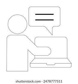 Evaluation concept with icon. Criteria, Online Education: thin vector icon set, black and white kit . Vector Simple icon. Eps 10. 