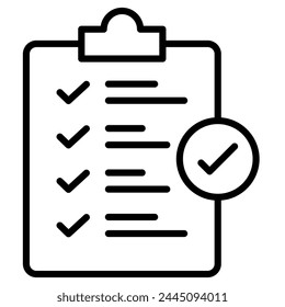 Evaluation Criteria icon line vector illustration