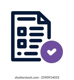 evaluation dual tone icon. vector icon for your website, mobile, presentation, and logo design.