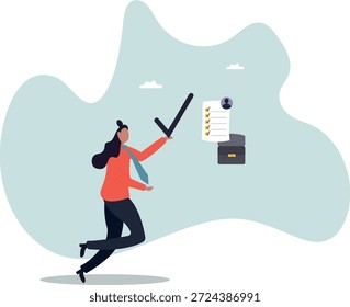 Evaluación o evaluación del empleado, calificación o revisión del desempeño para mejorar, lista de verificación de Comentarios de satisfacción, sobre un hombre y su vida.