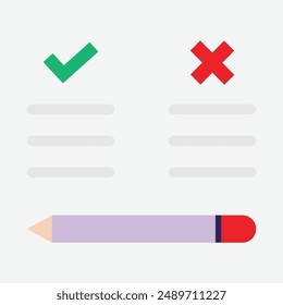 Evaluation Feedback Business Icon Vector Flat Illustration