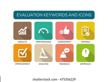 Evaluation Flat Icon Set