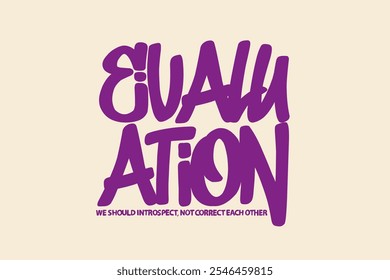 Avaliação estilo graffiti slogan desenhado à mão ilustração gráfica vetor