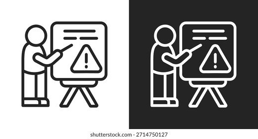 Icono De Evaluación En Estilo De Línea En Blanco Y Negro