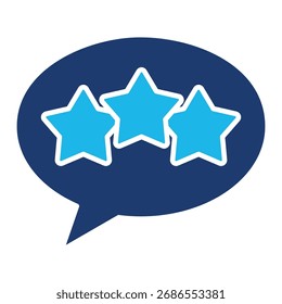 Icono De Evaluación En Diseño Plano Monocromo Azul, Ilustración vectorial