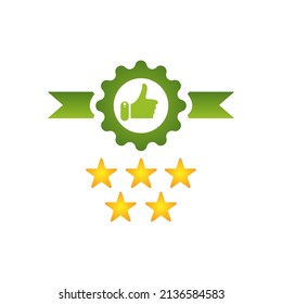 evaluation icon, evaluation concept, five stars, vector illustration