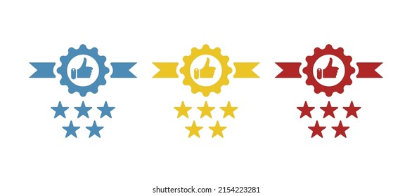 evaluation icon, evaluation concept, five stars, vector illustration