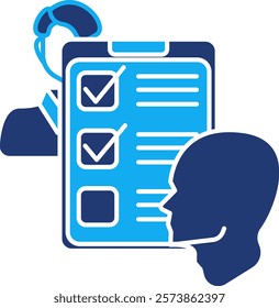 Evaluation Icon - Dual Tone Style - Critical Thinking Theme