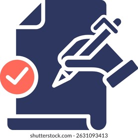 Ilustración vectorial de color de glifo de icono de evaluación