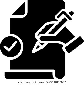 Ilustración vectorial de glifos de ícono de evaluación