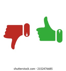 icono de evaluación, mano, retroalimentación negativa, retroalimentación positiva en fondo blanco, ilustración vectorial