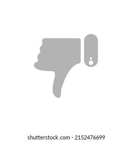 evaluation icon, hand, negative feedback on a white background, vector illustration