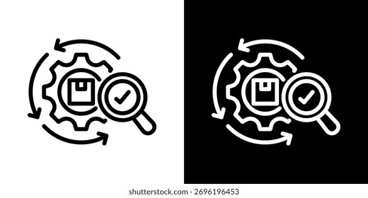 Evaluation Icon Of Line Black And White Style
