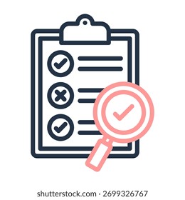 Evaluation Icon Line Color Design Vector Illustration