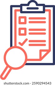 Evaluation Icon Line Color Vector Illustration